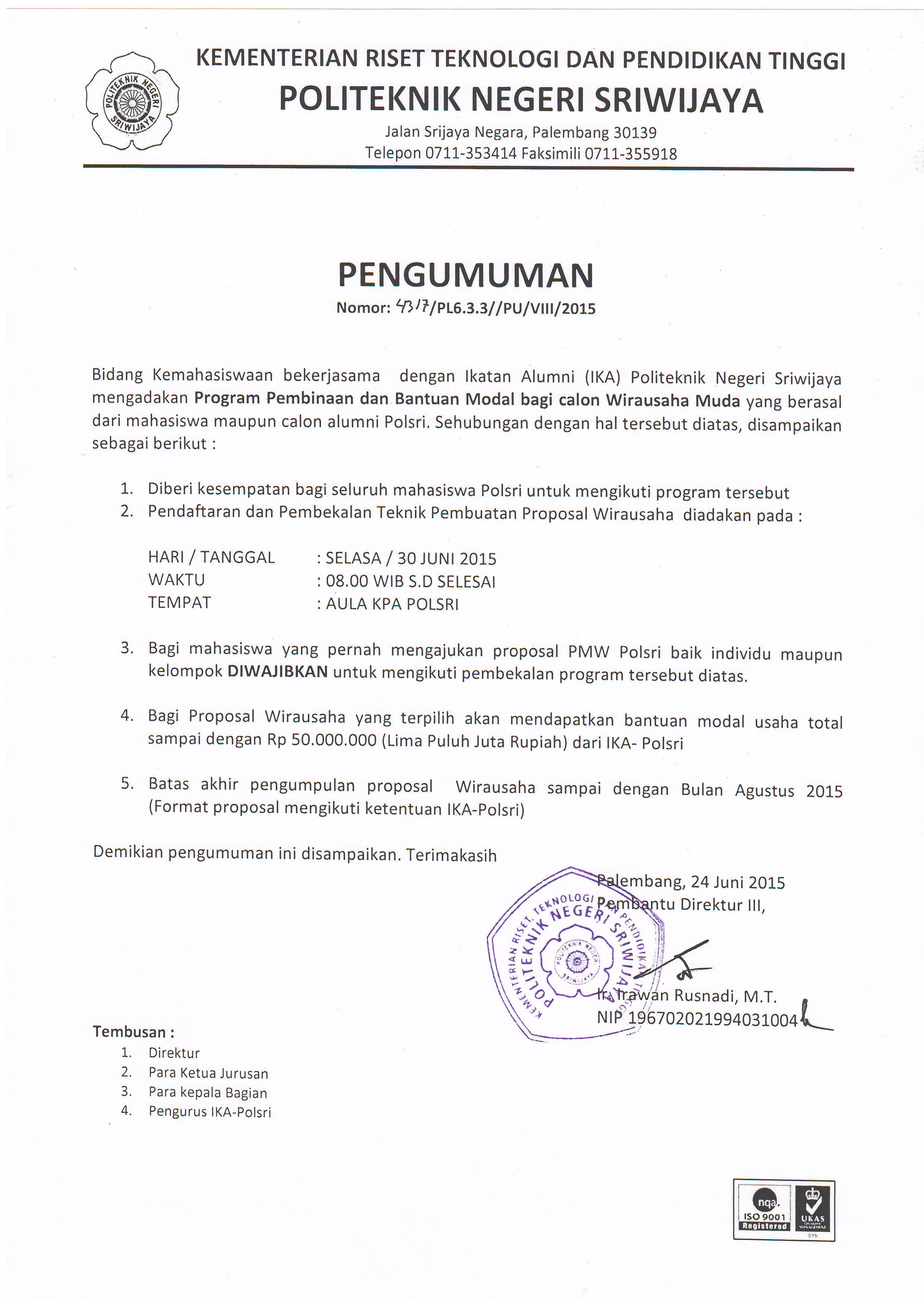 Program Wirausaha Dari Alumni