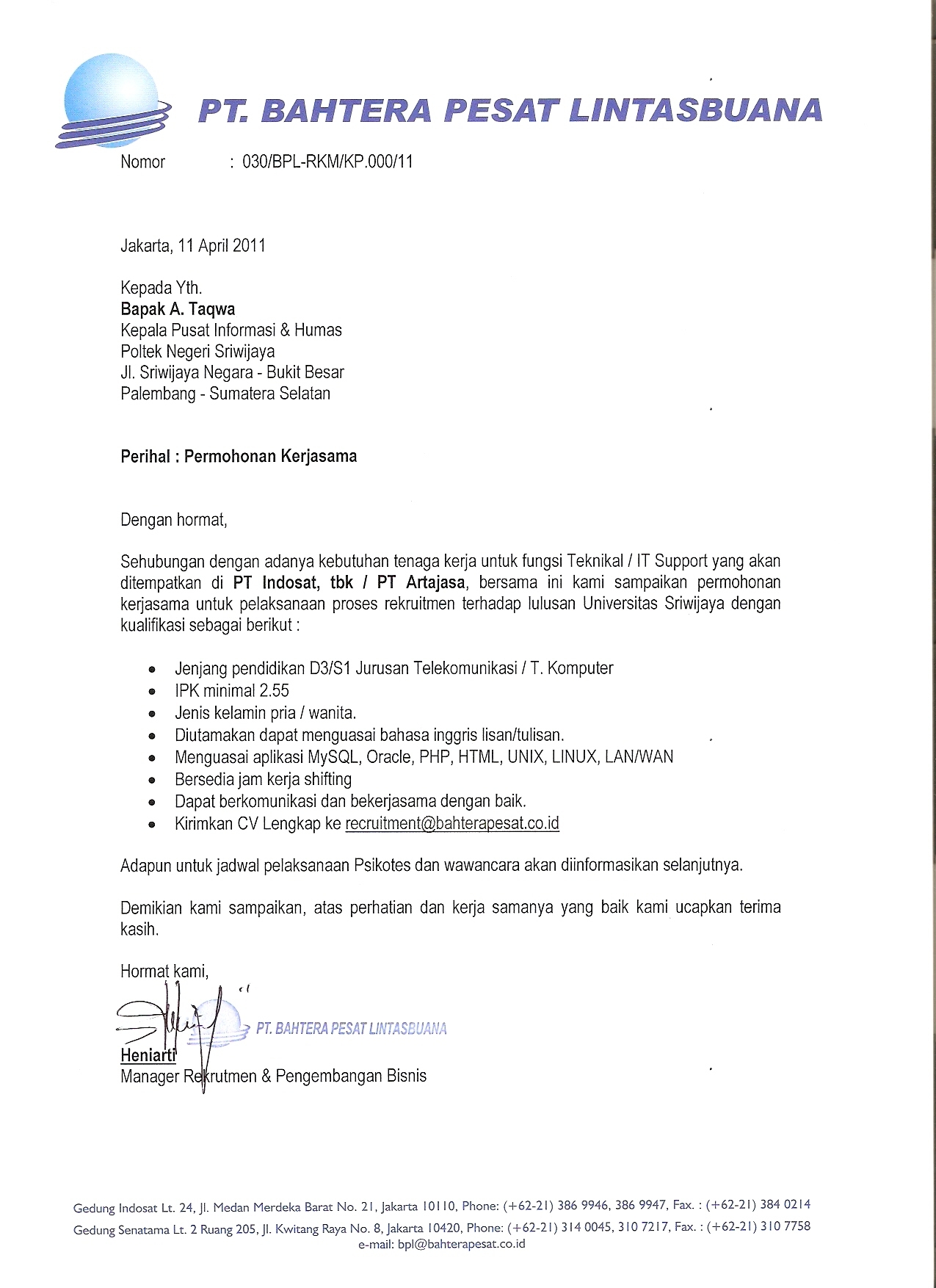 PT Bahtera Pesat Lintasbuana